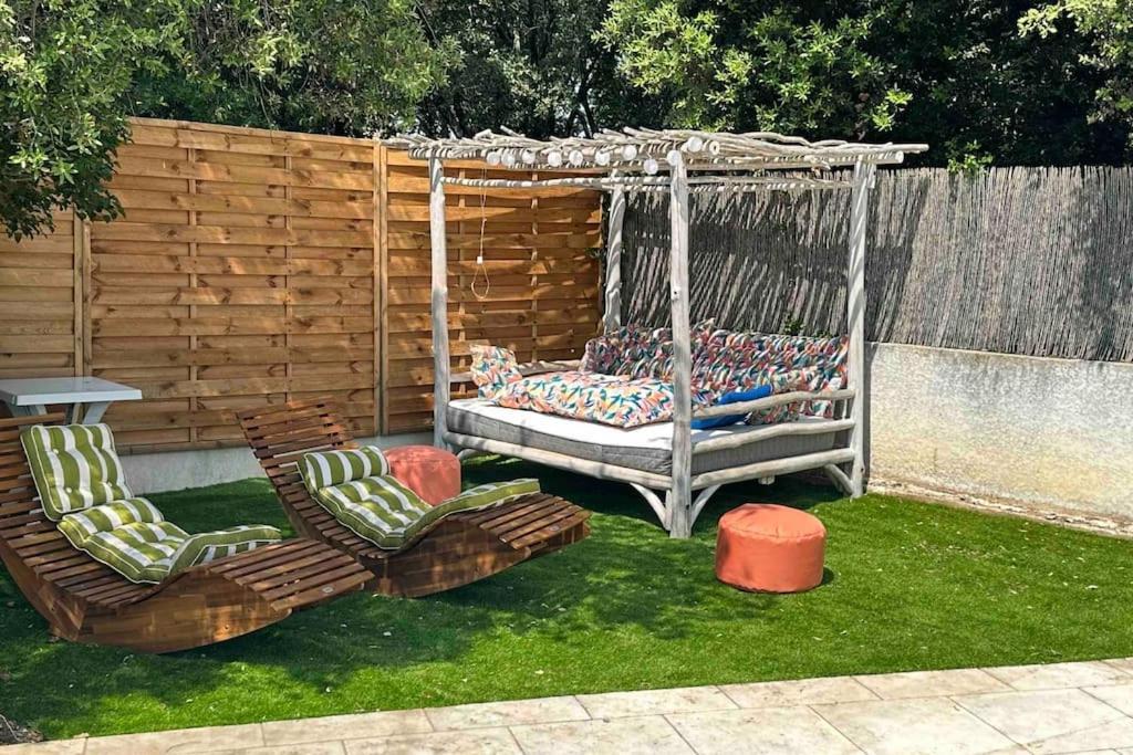 Appart Independent Garden Pool & Spa Sussargues Luaran gambar
