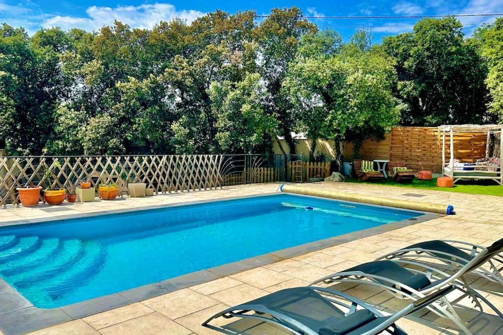 Appart Independent Garden Pool & Spa Sussargues Luaran gambar