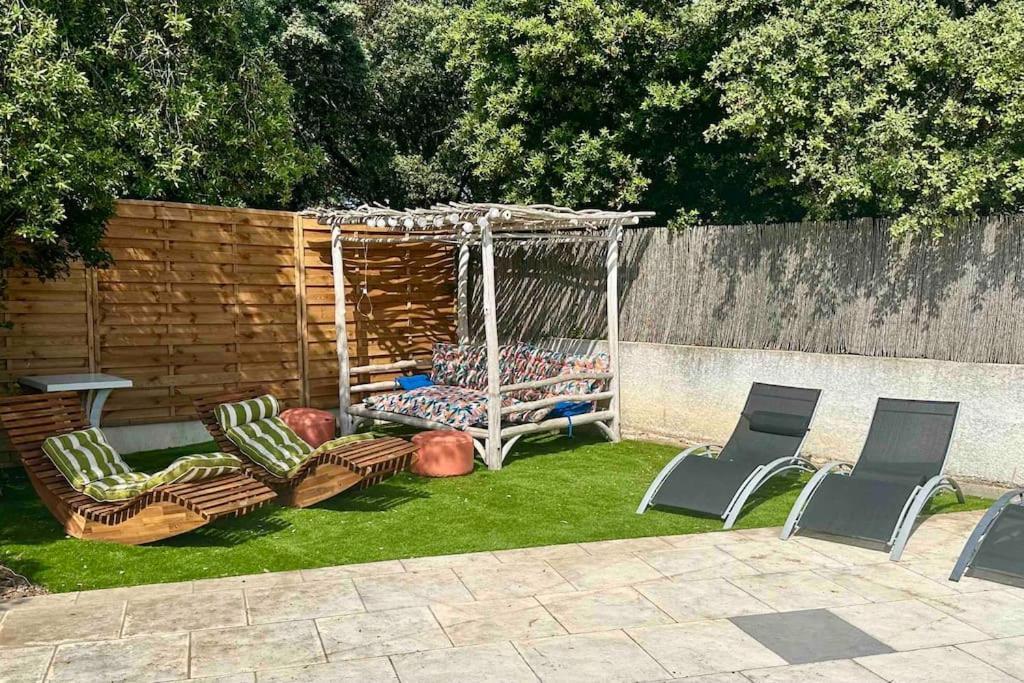 Appart Independent Garden Pool & Spa Sussargues Luaran gambar